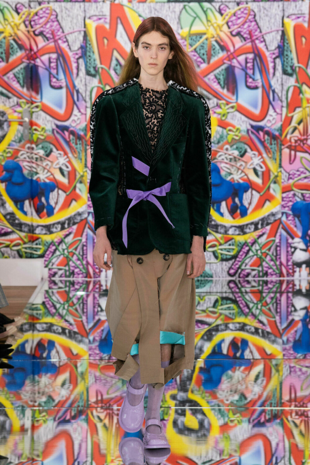Mer subtil two–piece på Maison Margielas SS19–visning på Couture Week i Paris