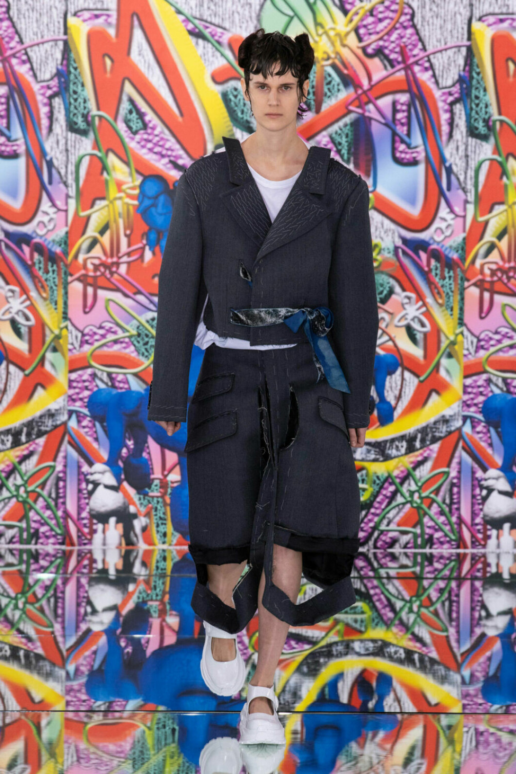 Subtila two–pieces på Maison Margielas SS19–visning på Couture Week i Paris