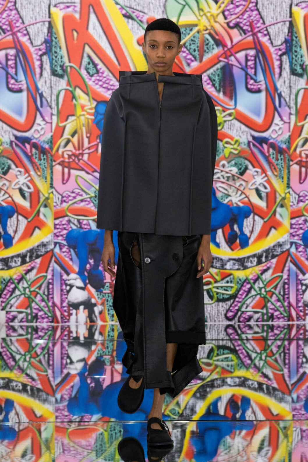 Maxade ytterplagg på Maison Margielas SS19–visning på Couture Week i Paris