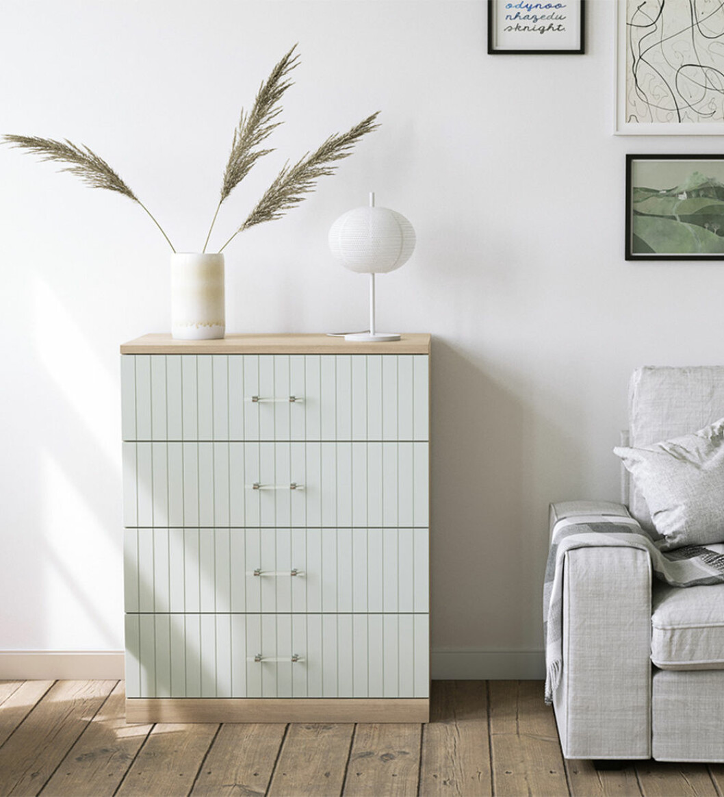 Ikeas Malm-byrå med nya luckor från Norse Interiors
