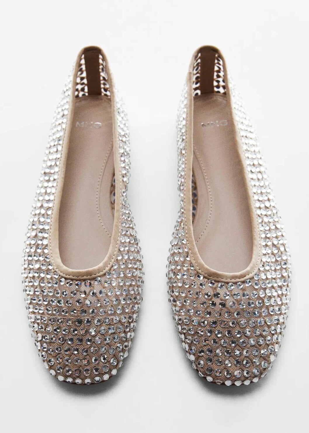 Ballerinaskor med strass från mango.