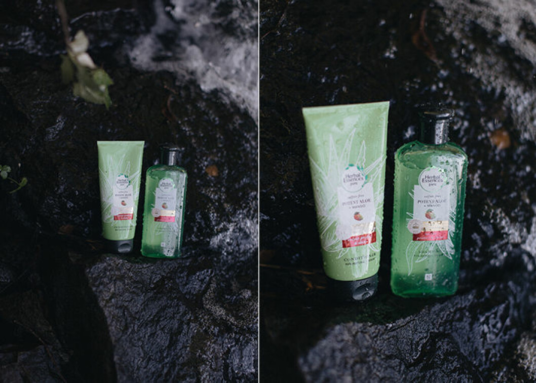 Serien kommer även i härlig mangodoft – med Herbal Essences Potent Aloe & Mango Collection.