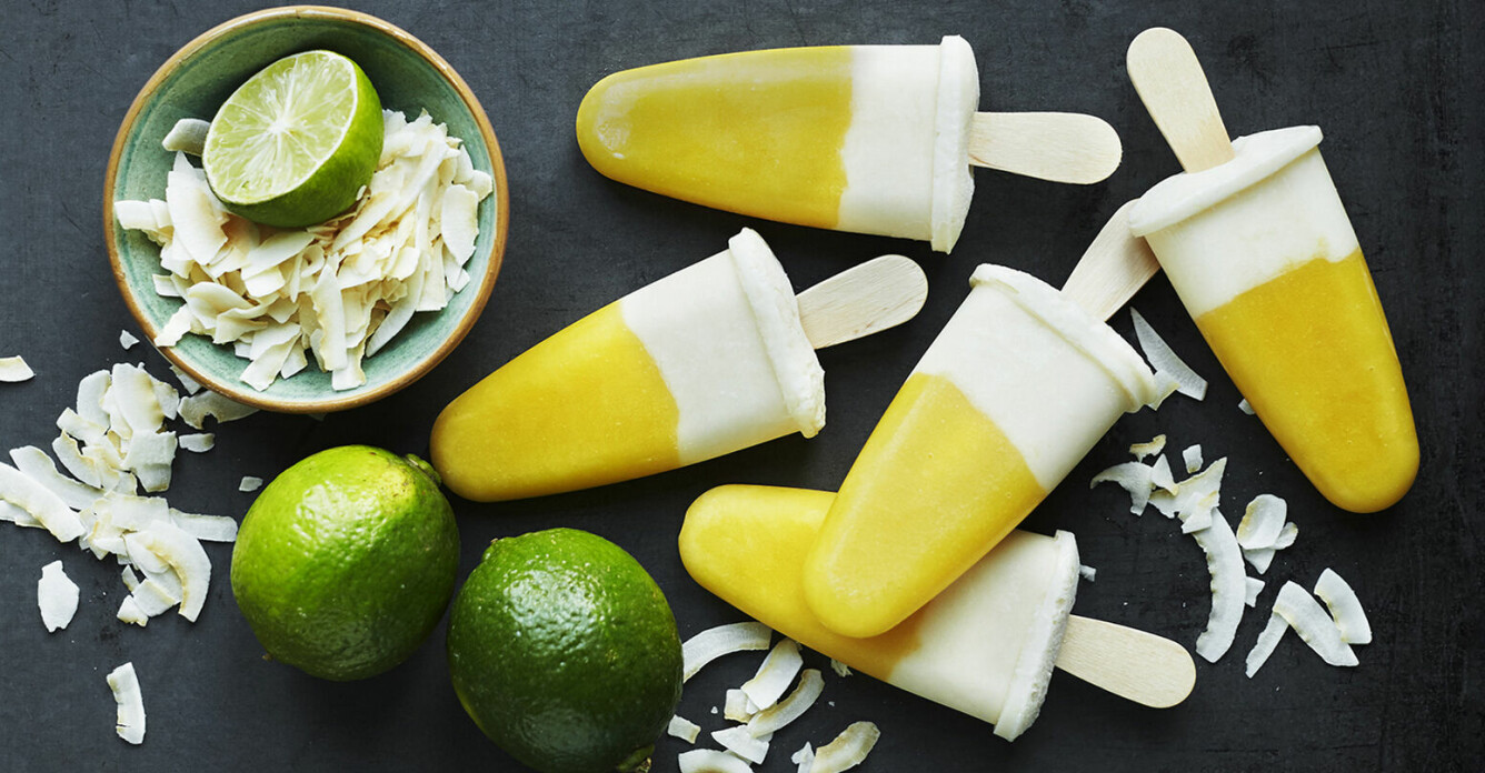 Recept på mango-, lime- och kokosglass