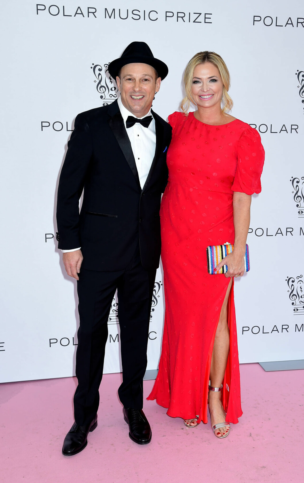 Mark Johnson och Whitney Kroenke, Palying for change. Mark Johnson och Whitney Kroenke, Palying for change, på rosa mattan på Polarpriset 2019