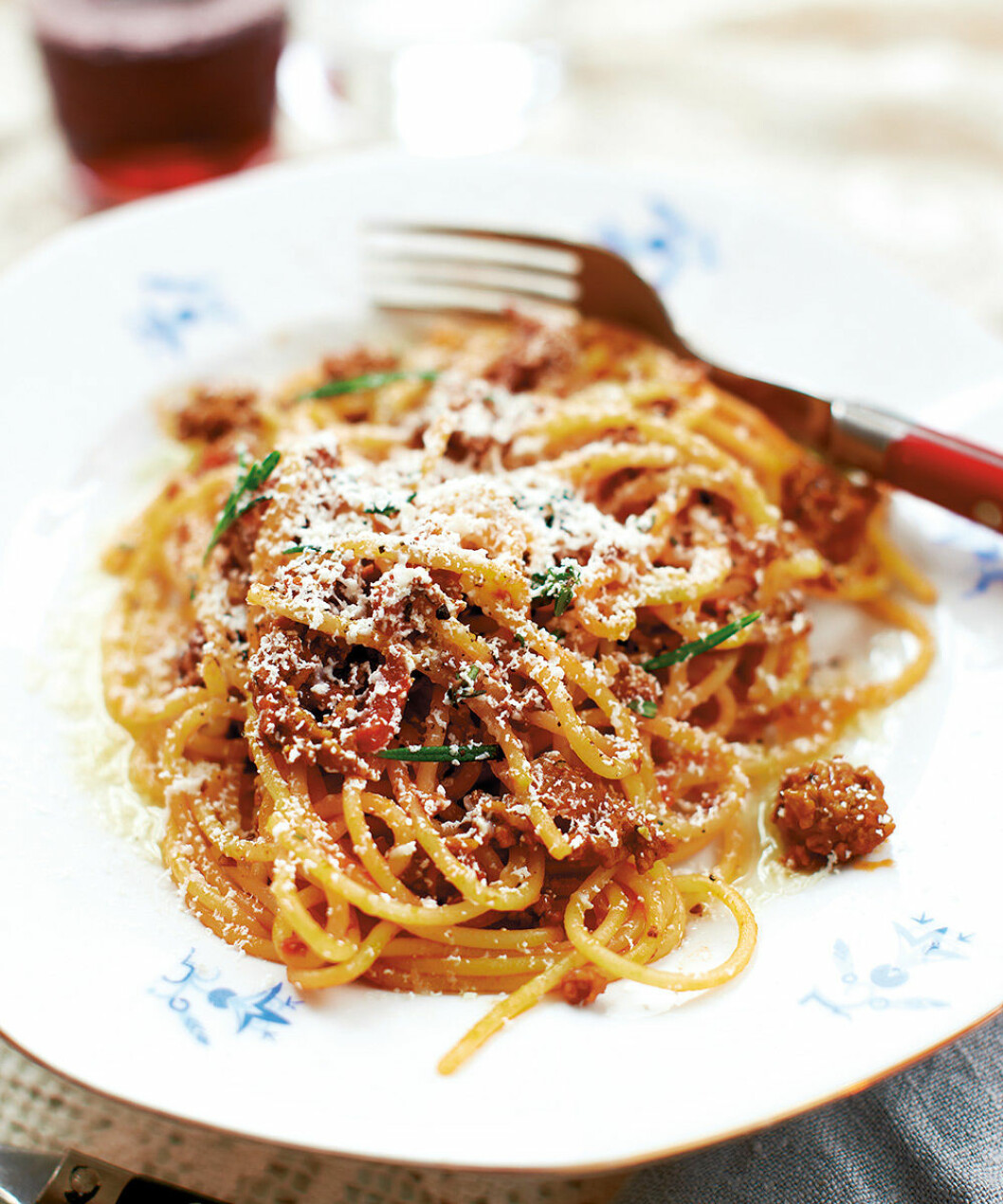 Spaghetti med lammbolognese.