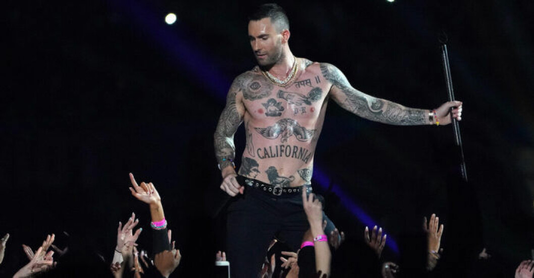 Halvtidsshowen framfördes av Maroon 5 – men folk var inte superimponerade över deras insatser. <em>Foto: TIMOTHY A. CLARY/TT</em> Maroon 5 på Super Bowl 2019