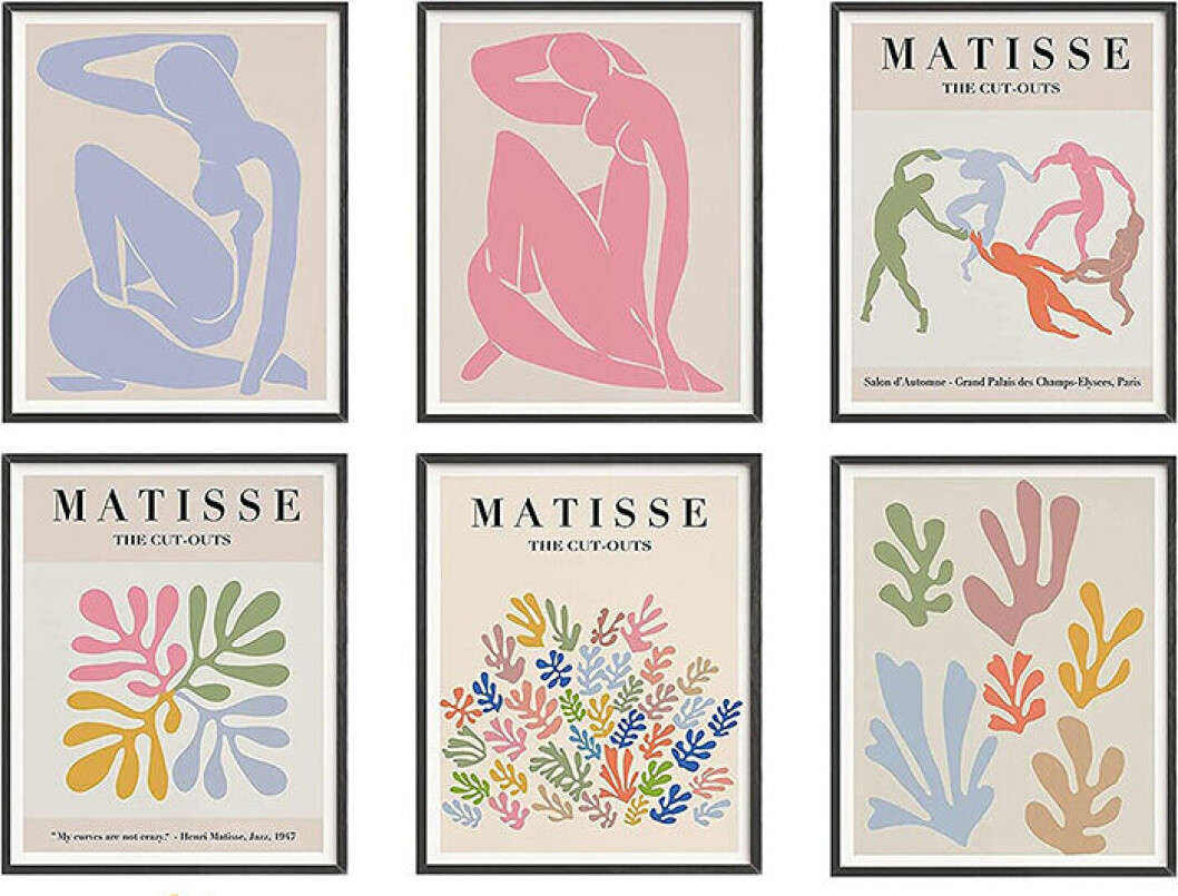 plusieurs petites affiches matisse d'amazon