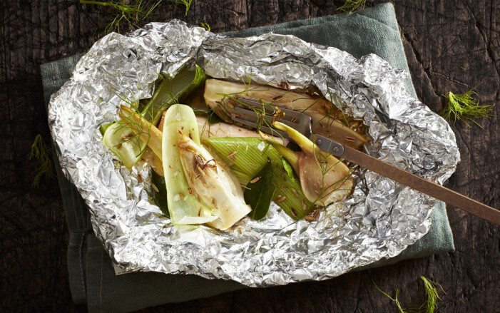 Recept på purjolök i foliepaket