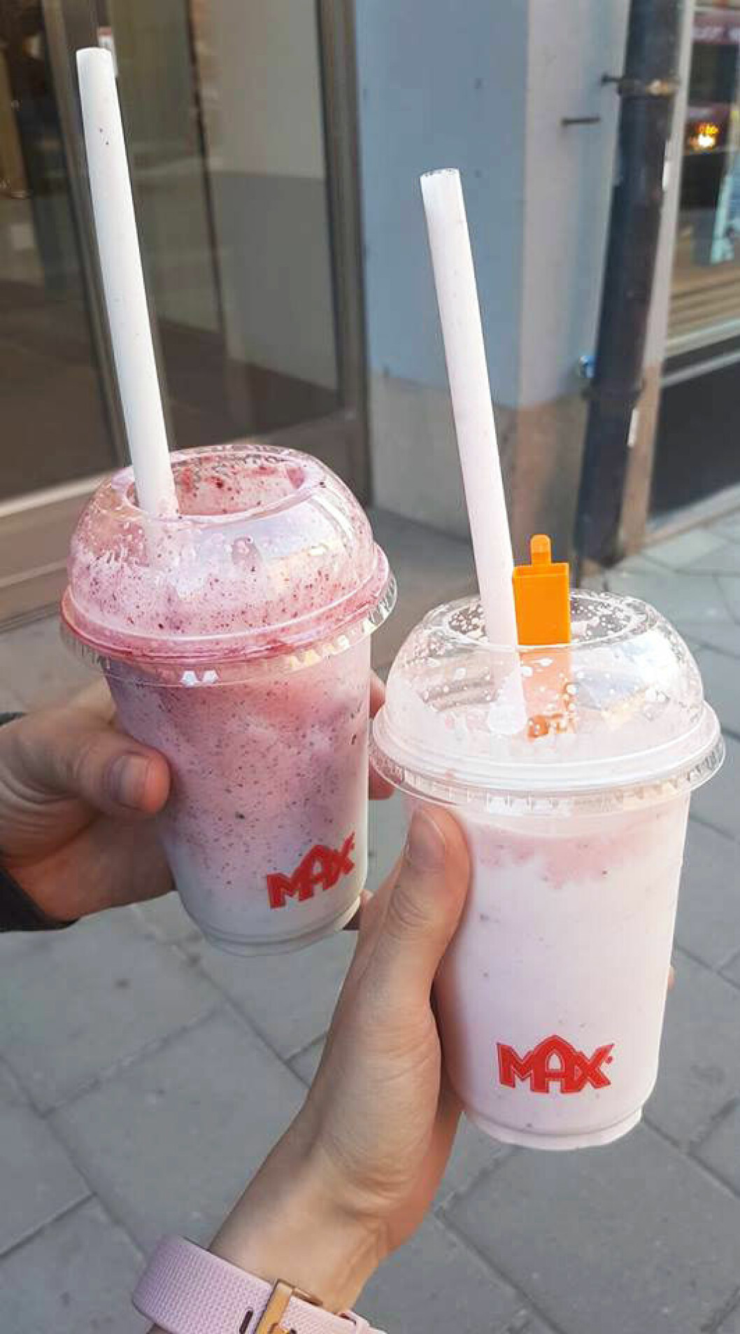 Veganska milkshakes från Max. Foto: Sandra Broddesson Veganska milkshakes från Max. Foto: Sandra Broddesson