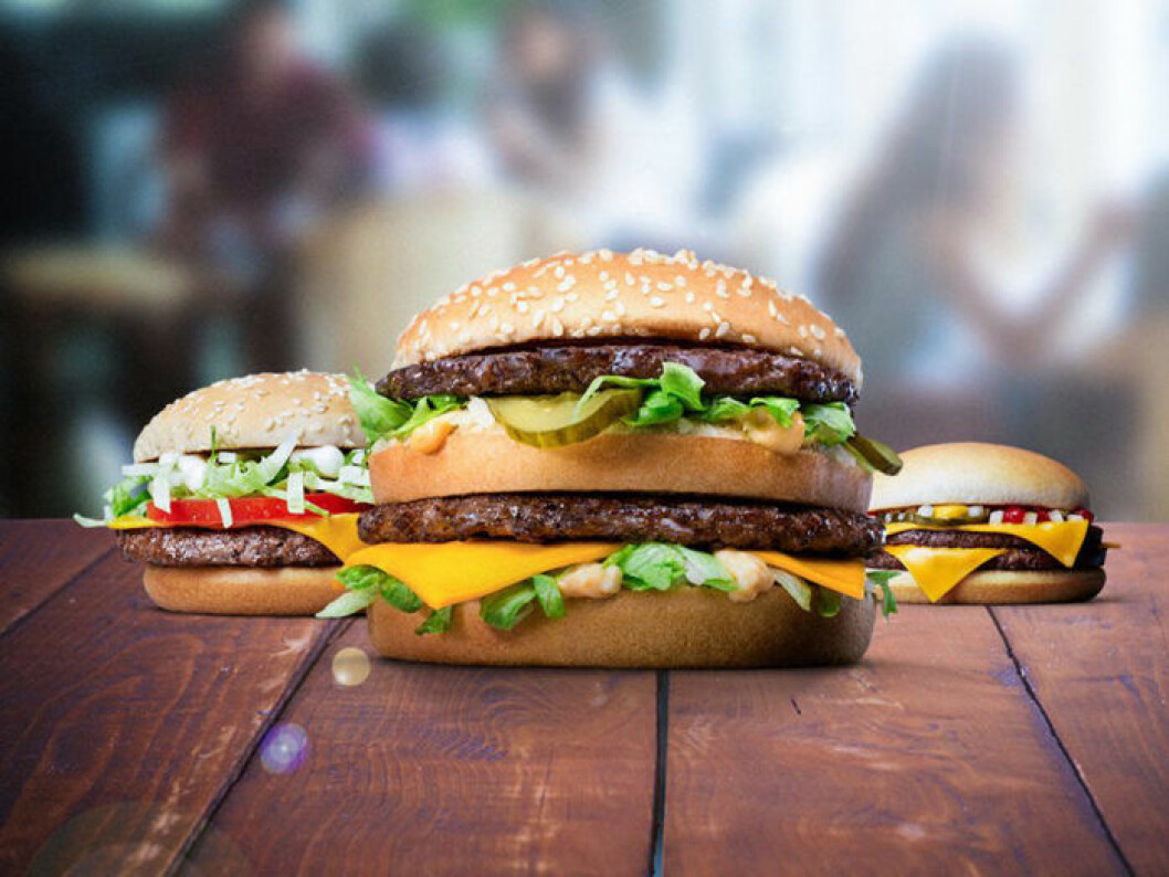 Perfekta hamburgare från McDonald's.