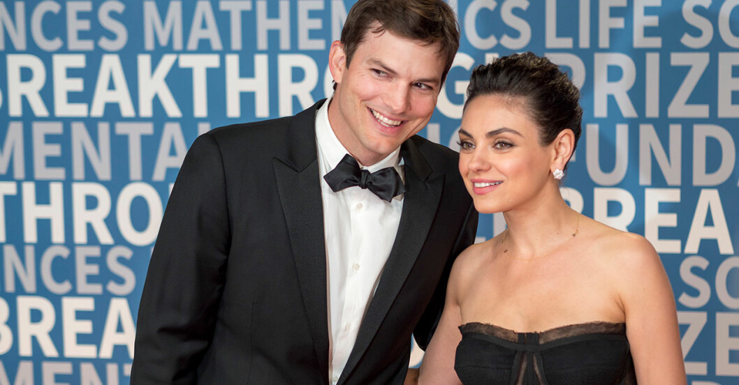 Ashton Kutcher och Mila Kunis på röda mattan