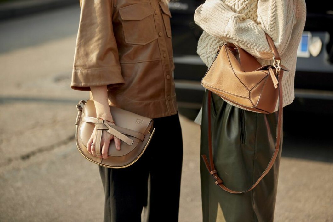 läderdetaljer Streetstyle Milano fashion week 2020.