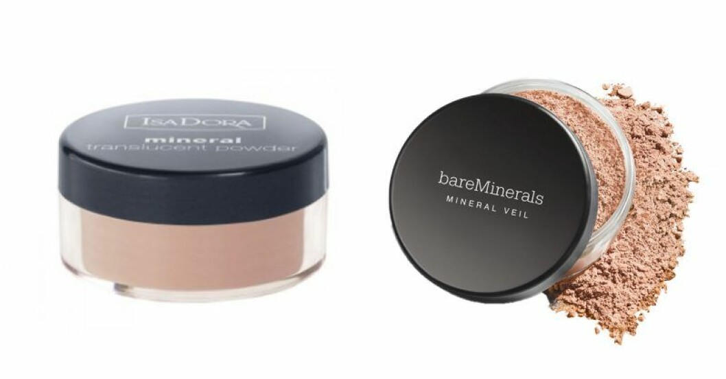 Mineralpuder med olika funktioner