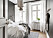 mysigt minimalistiskt sovrum i grått