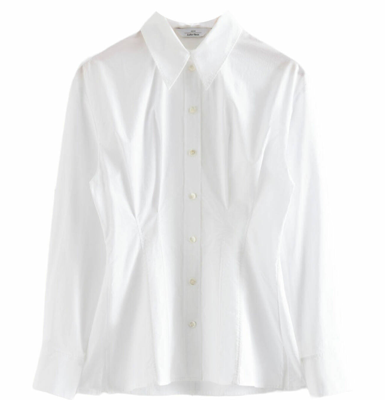 vit figurnära skjorta