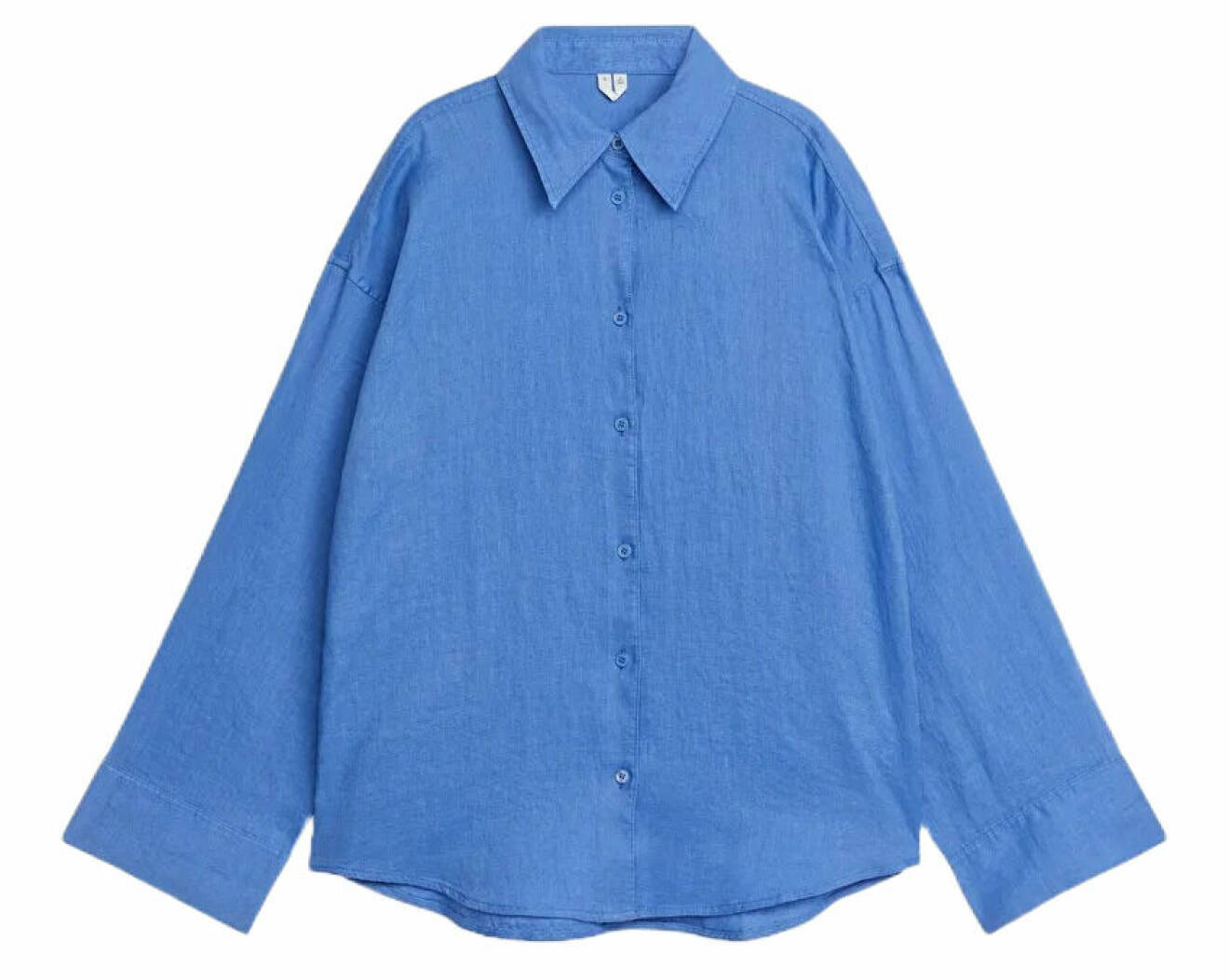 blå linnskjorta från arket