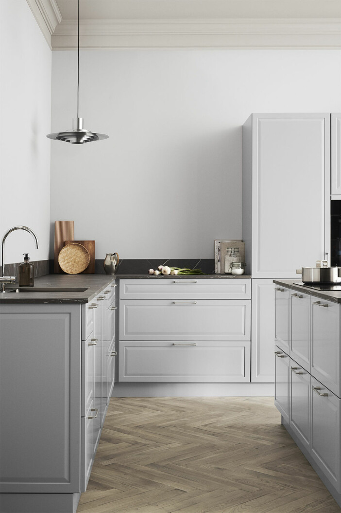 Foto: Kvik Modernt shakerkök i grått från Kvik