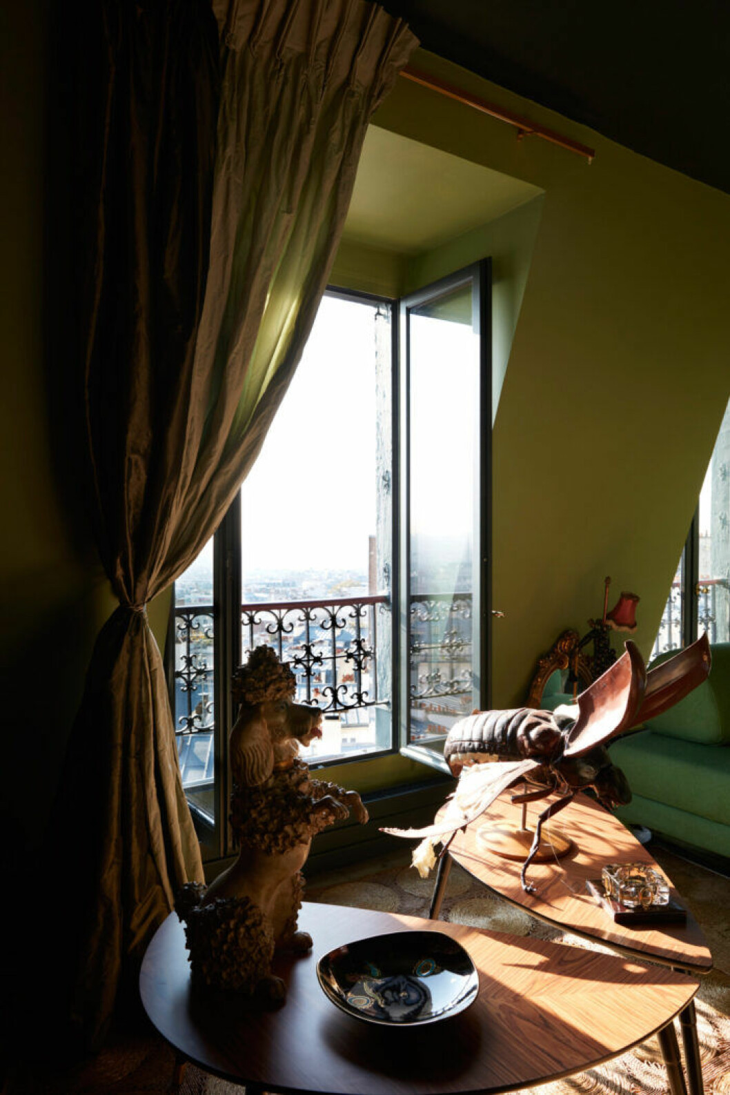 Hem i Montmartre, utsikt i Paris