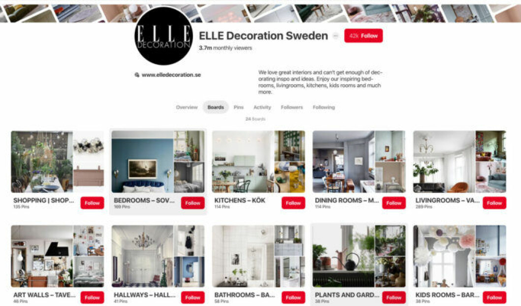 Pinterest är ett perfekt verktyg för att skapa en moodboard. Moodboard på Pinterest
