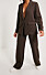 mörkbrun kostym med oversized kavaj och tillhörande kostymbyxor från NLY Trend