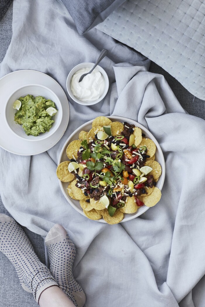 Nachos med mexikansk färs