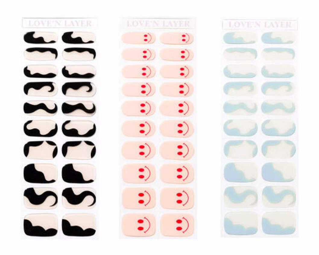 nageldekoration love n layer naglar mönster