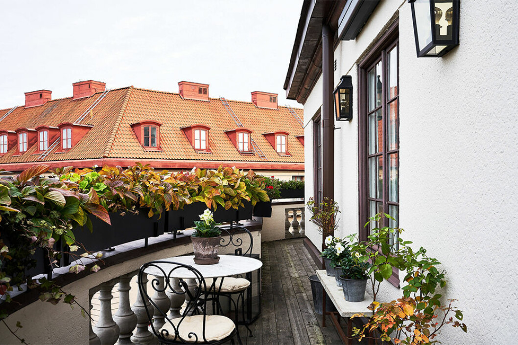 Lyxig balkong hos Nathalie Schuterman