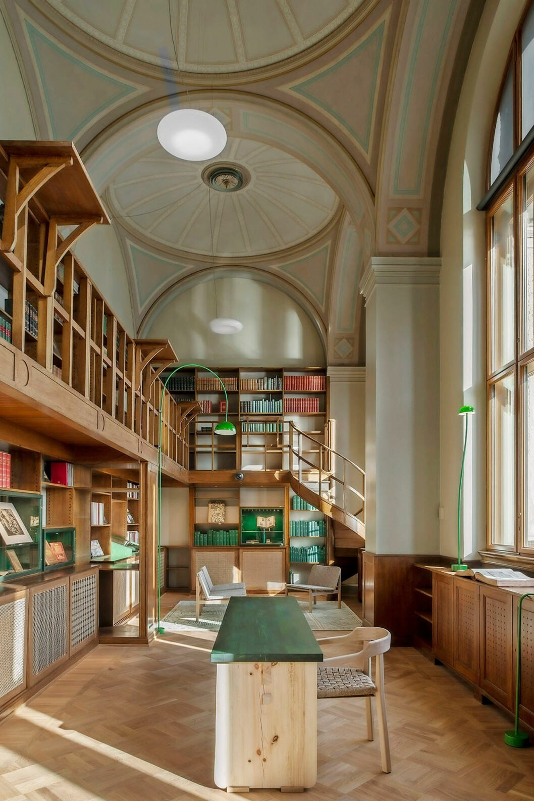 Det gamla biblioteket har inretts av Emma Olbers. Foto: Andy Liffner/Nationalmuseum Det gamla biblioteket har inretts av Emma Olbers.