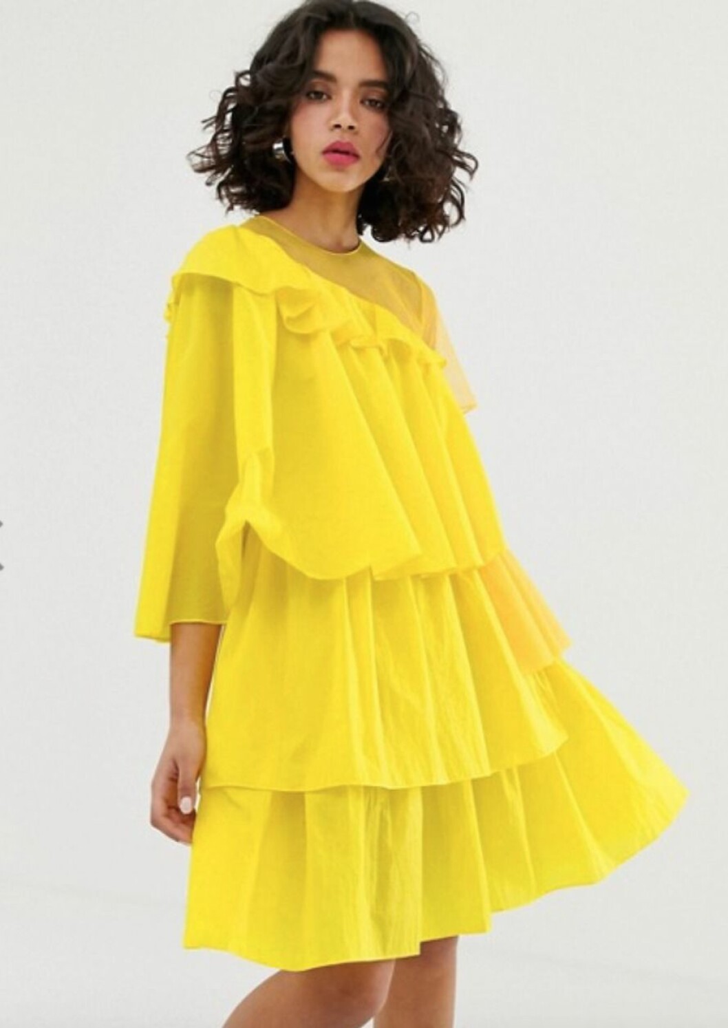 Neongul klänning från asos