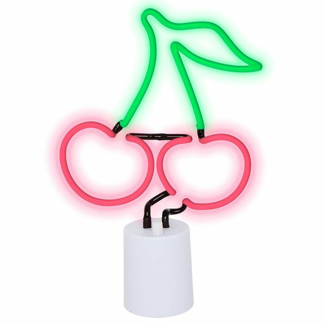Neonlampa i form av körsbär