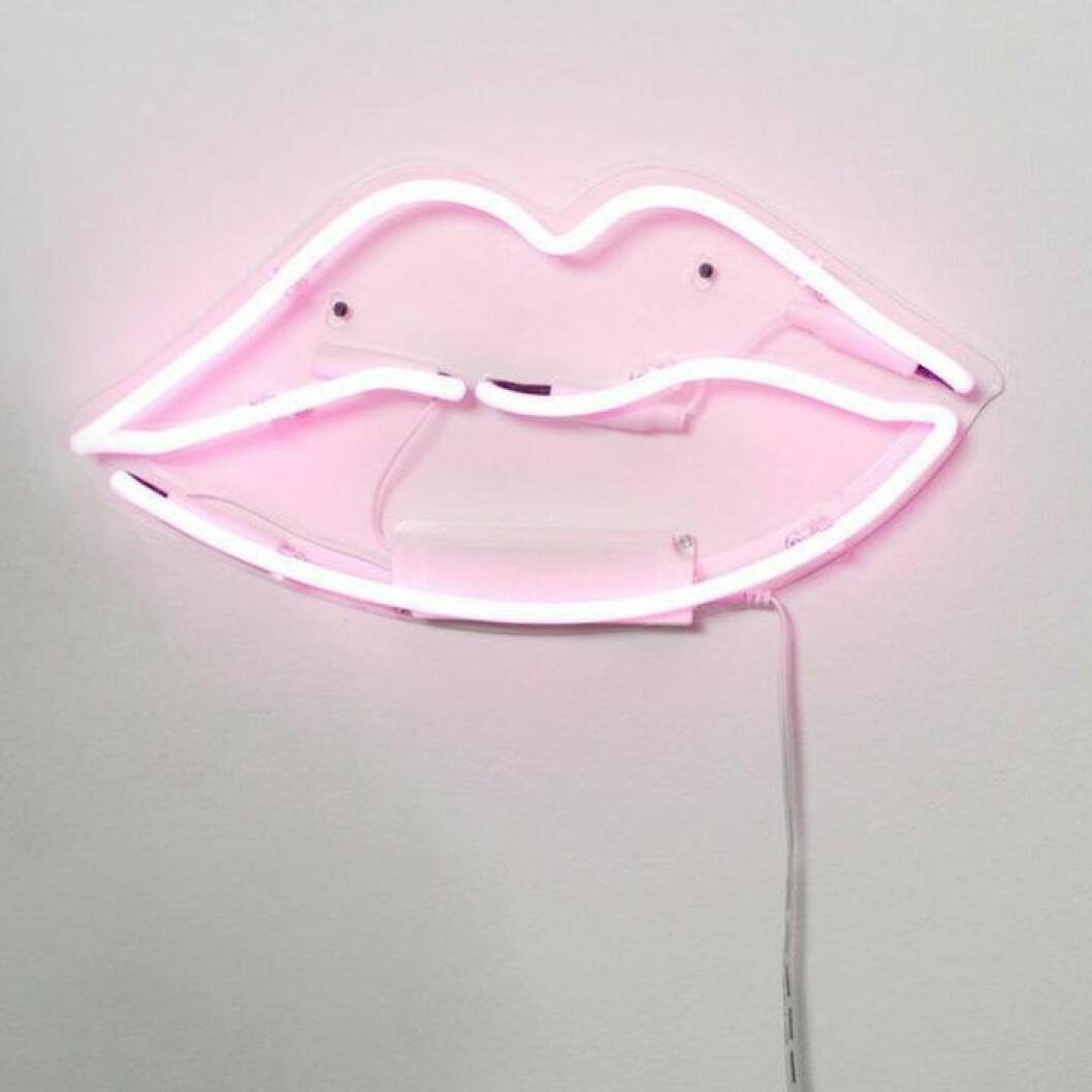 Neonlampa läppar