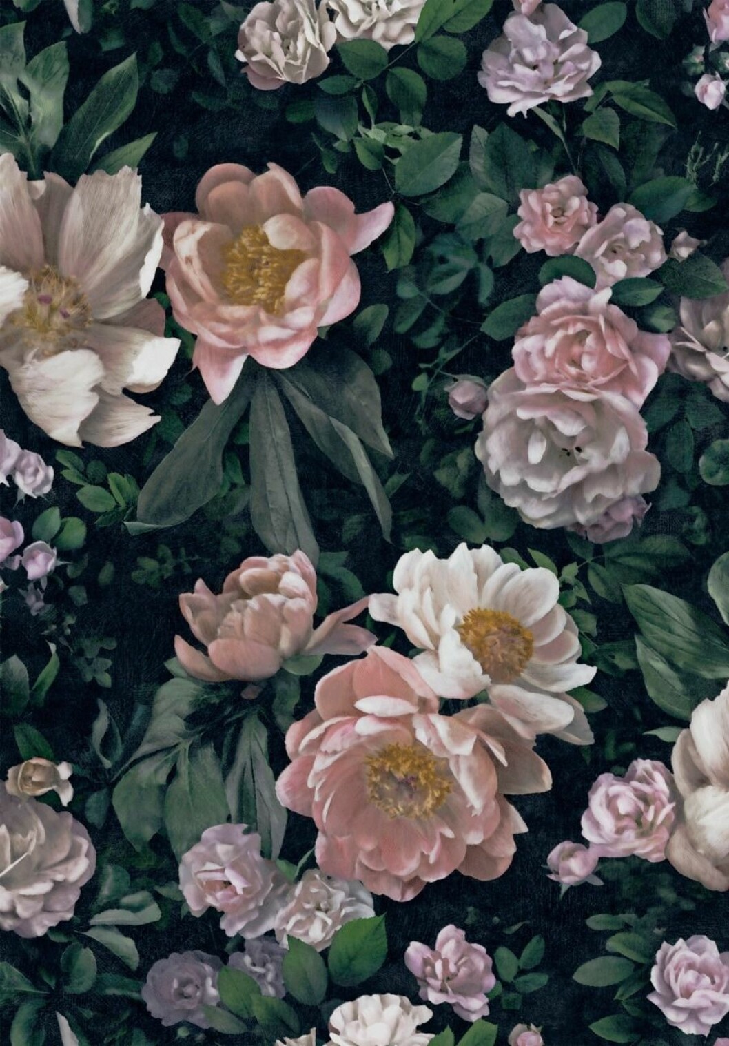 Blommig tapet