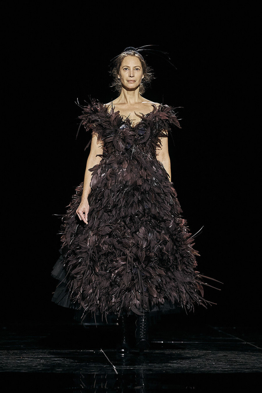 Christy Turlington Burns Christy Turlington Burns stänger Marc Jacobs visning på New Yorks modevecka