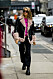 Streetstyle NYFW, rosa Balenciaga tröja och skinnjacka med rosa foder.
