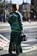 Streetstyle NYFW, grön outfit.