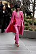 Rosa streetstyle-look från New York Fashion Week 2020.