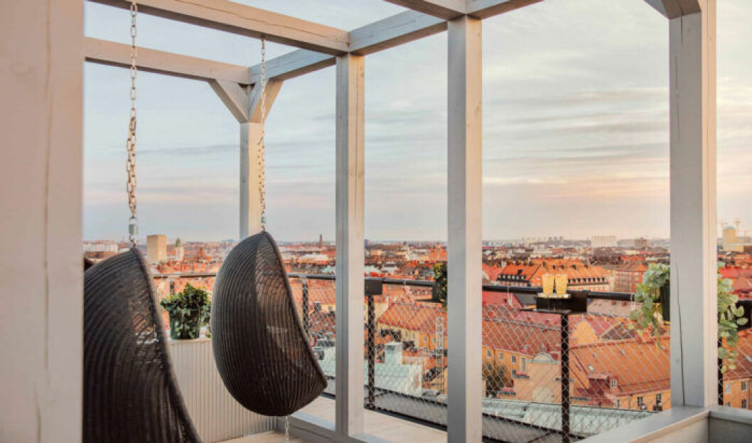 Den nya takbaren Arc på Blique by Nobis bjuder på en spektakulär utsikt över Stockholm. 