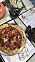 Pizza på vackra restaurang Il Cibo.