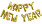nyårsballong girlang happy new year i guld