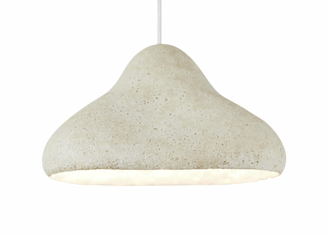 Svamp som material bakom en lampa