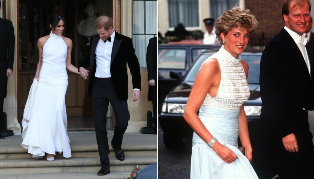 Meghan och Diana i halterneck