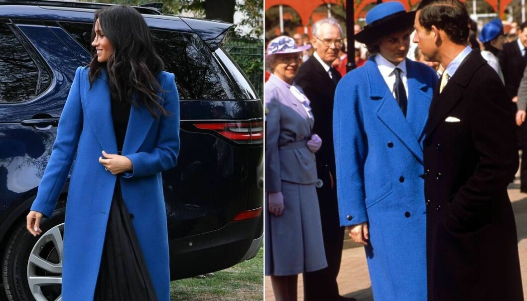 Meghan och Diana i blått
