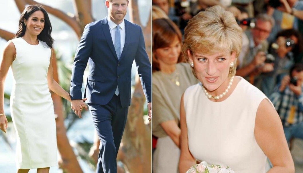 Meghan och Diana i vitt
