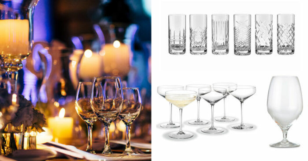 oilka glas till middagen