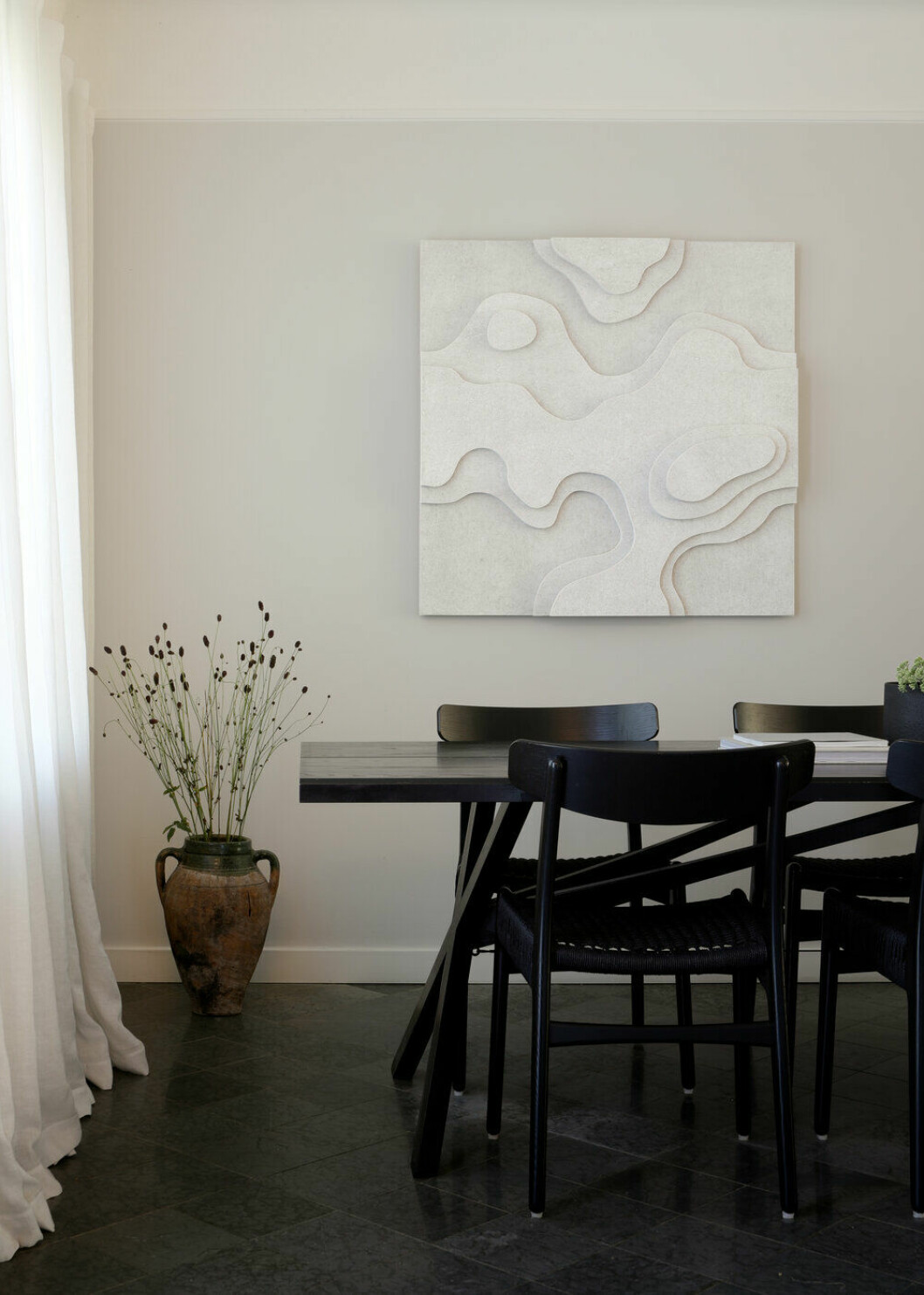 akustisk väggpanel i modern organic-stil