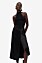 svart lång kjol i omlottmodell gjord i viskossatin från H&amp;M
