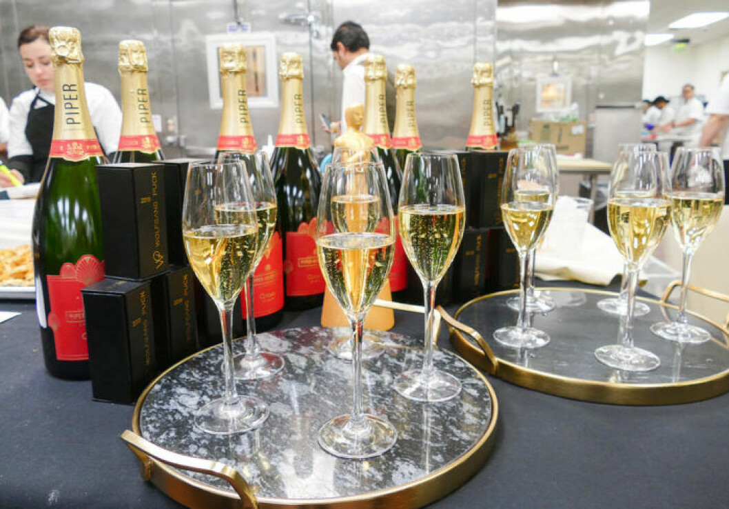 Champagne från Piper-Heidsieck på Oscarsgalan 2019. Foto: TT Champagne från Piper-Heidsieck på Oscarsgalan 2019.