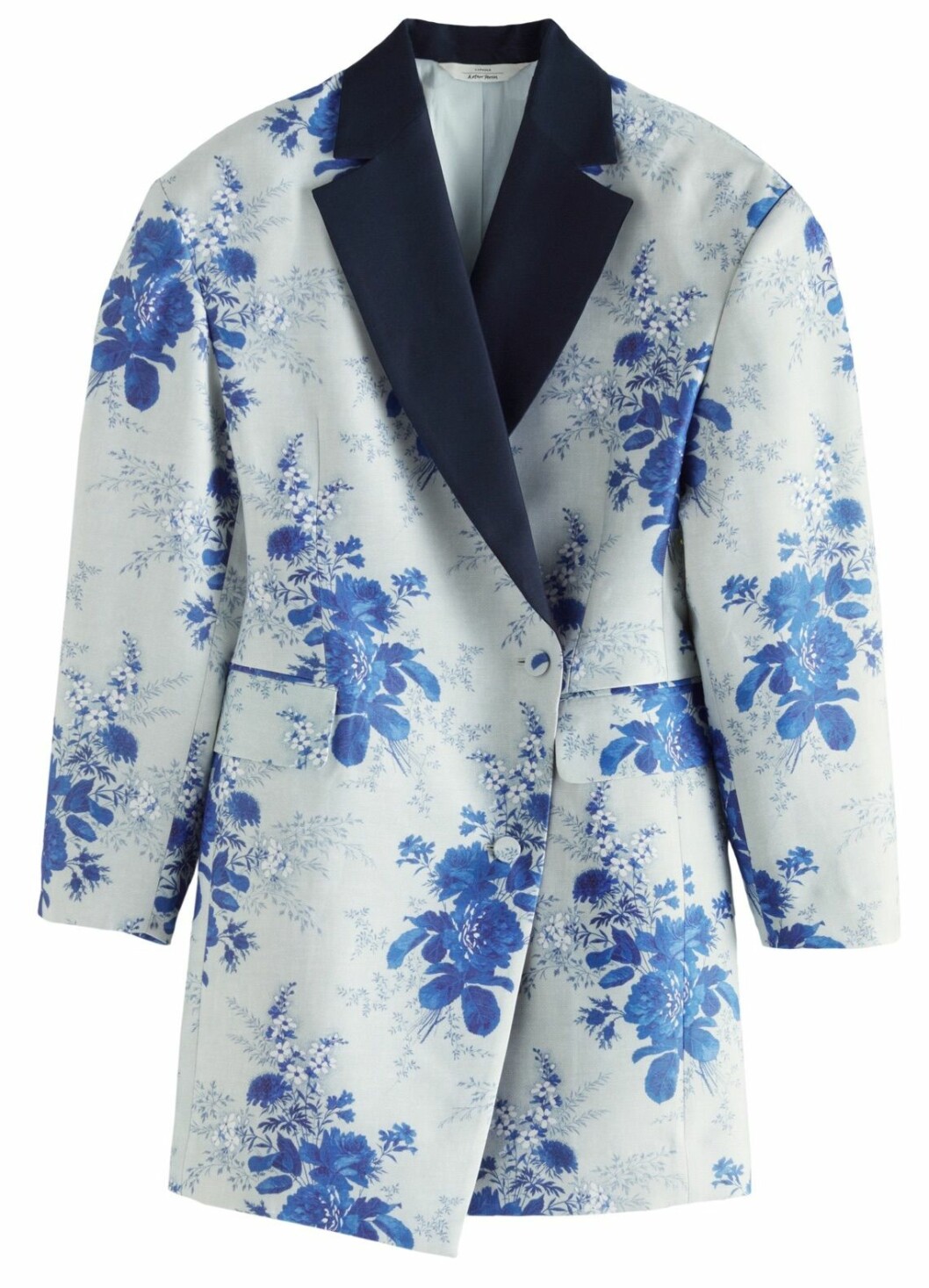 Blå blommig kavajklänning från & Other stories capsule collection.