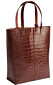 brun väska från &amp; other stories med croco-mönster.