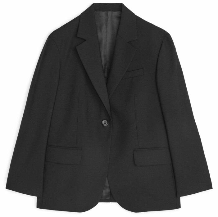 Oversized kavaj i svart från Arket.
